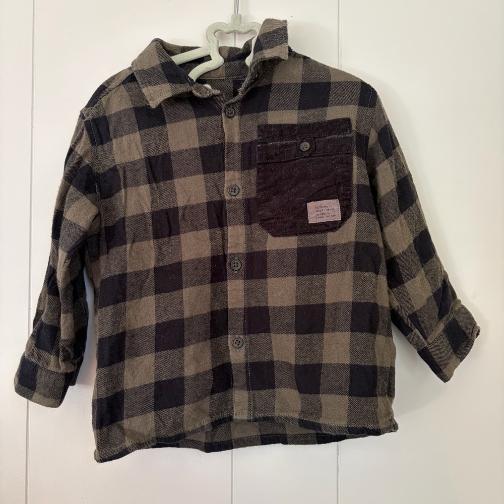 Zara Kids button down flannel